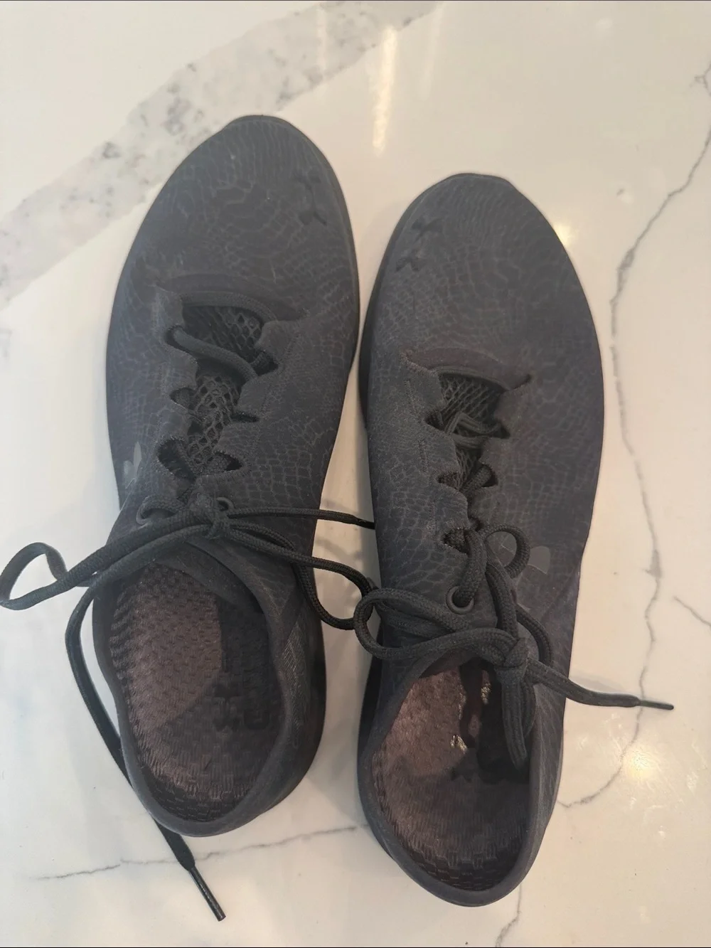 Under Armour Charcoal Black Mesh Athletic Shoes